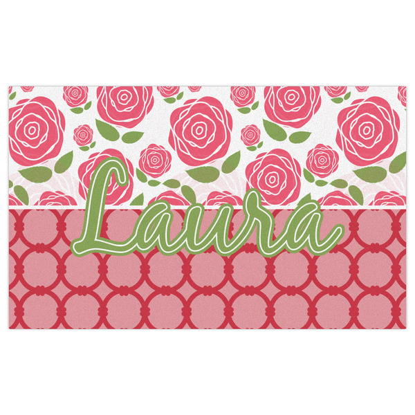 Roses Indoor / Outdoor Rug - 3'x5' - Front Flat