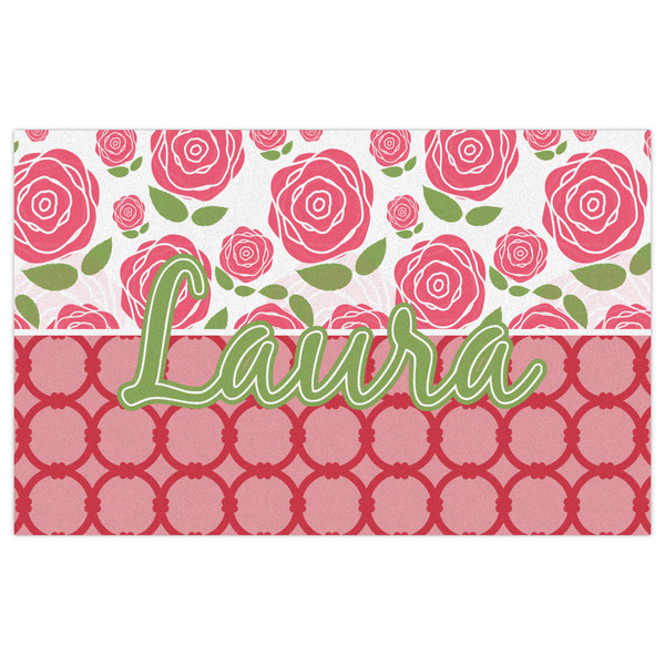 Roses Indoor / Outdoor Rug - 5'x8' - Front Flat