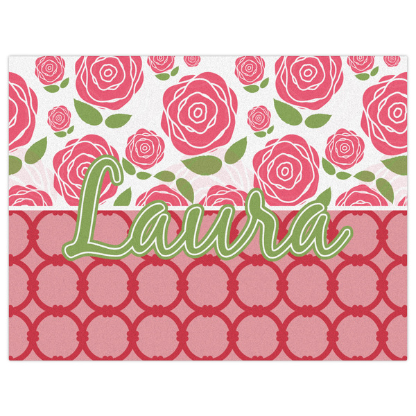 Roses Indoor / Outdoor Rug - 6'x8' - Front Flat