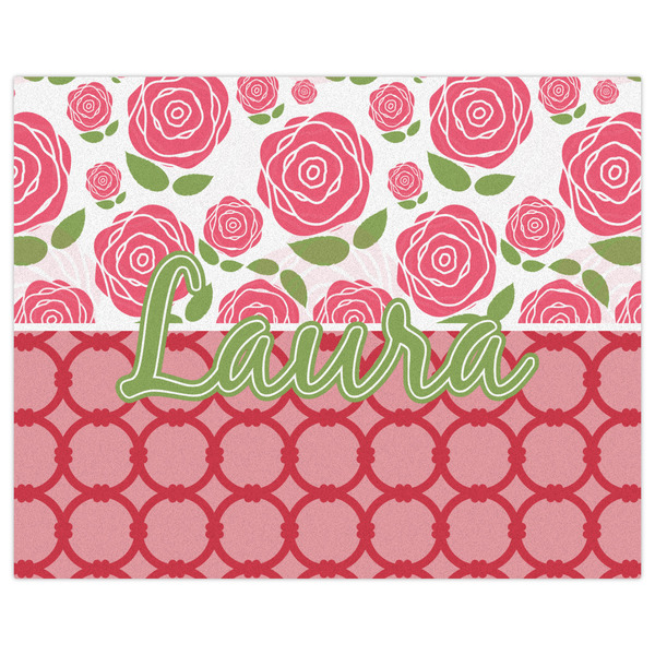 Roses Indoor / Outdoor Rug - 8'x10' - Front Flat