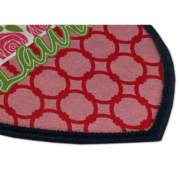 Roses Iron on Shield 3 Detail