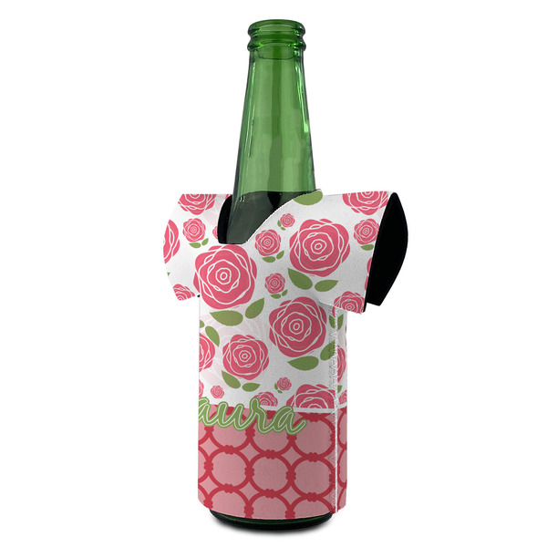 Roses Jersey Bottle Cooler - ANGLE (on bottle)