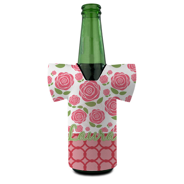 Roses Jersey Bottle Cooler - FRONT (on bottle)