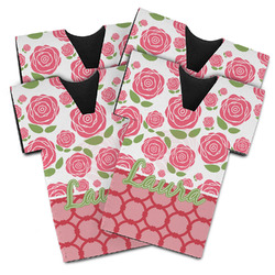 Roses Jersey Bottle Cooler - Set of 4 (Personalized)