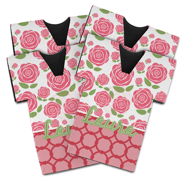 Roses Jersey Bottle Cooler - Set of 4 - MAIN (flat)