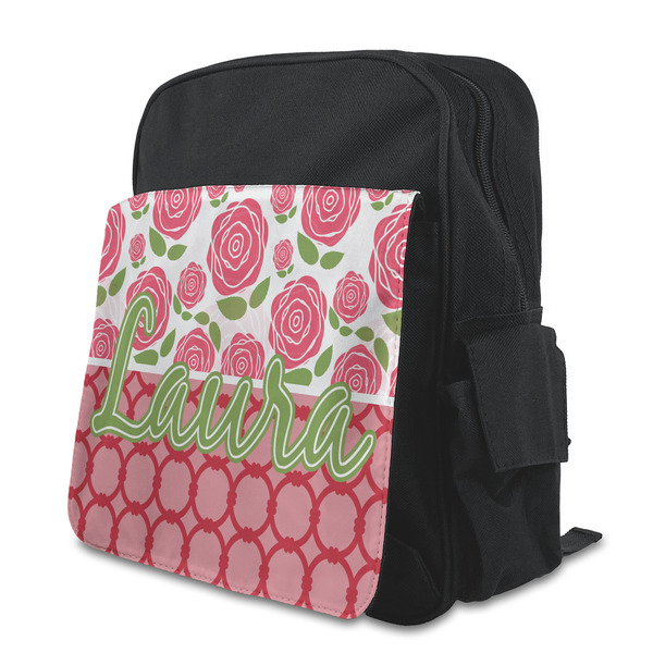 Custom Roses Preschool Backpack (Personalized)