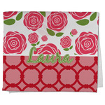 Roses Kitchen Towel - Poly Cotton w/ Name or Text