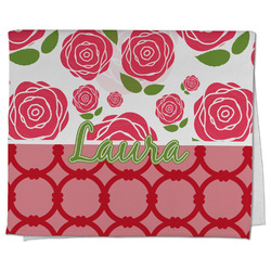 Roses Kitchen Towel - Poly Cotton w/ Name or Text
