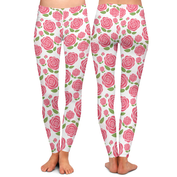 Roses Ladies Leggings - Front and Back