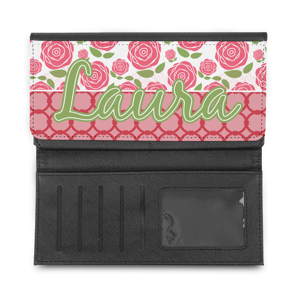 Roses Ladies Wallet - Half Way Open