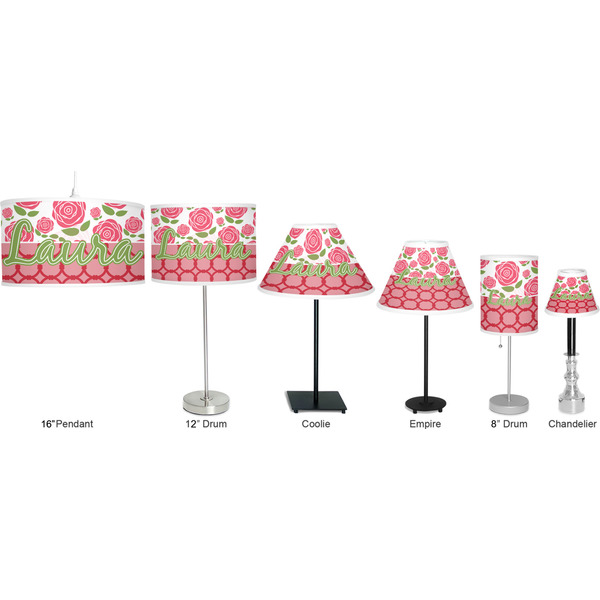 Roses Lamp Full View Size Comparison