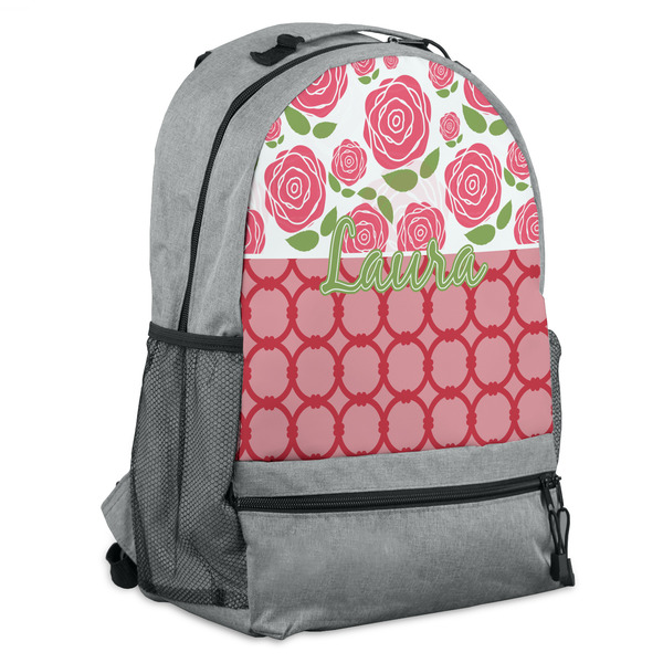 Custom Roses Backpack - Grey (Personalized)