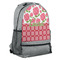 Roses Large Backpack - Gray - Angled View