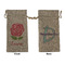 Roses Large Burlap Gift Bag - Front & Back (Personalized)