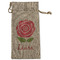 Roses Large Burlap Gift Bags - Front