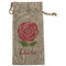 Roses Large Burlap Gift Bag - Front (Personalized)