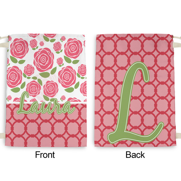 Roses Large Laundry Bag - Front & Back View
