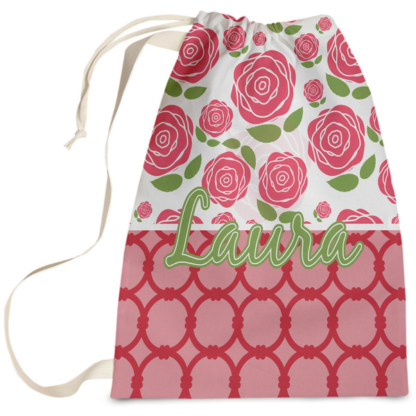 Custom Roses Laundry Bag - Large (Personalized)