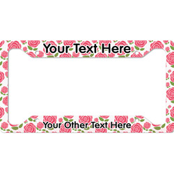 Roses License Plate Frame - Style A (Personalized)