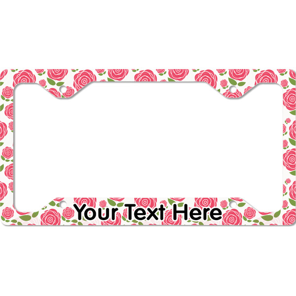 Custom Roses License Plate Frame - Style C (Personalized)