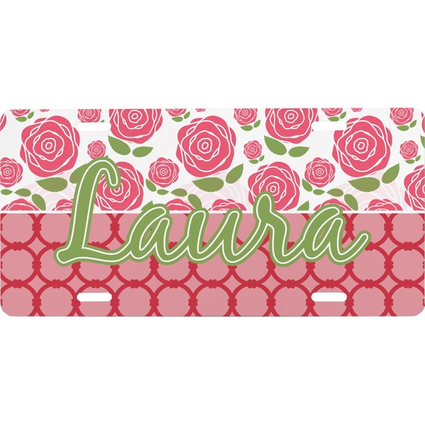 Custom Roses Front License Plate (Personalized)