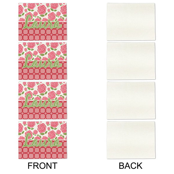 Roses Linen Placemat - APPROVAL Set of 4 (single sided)