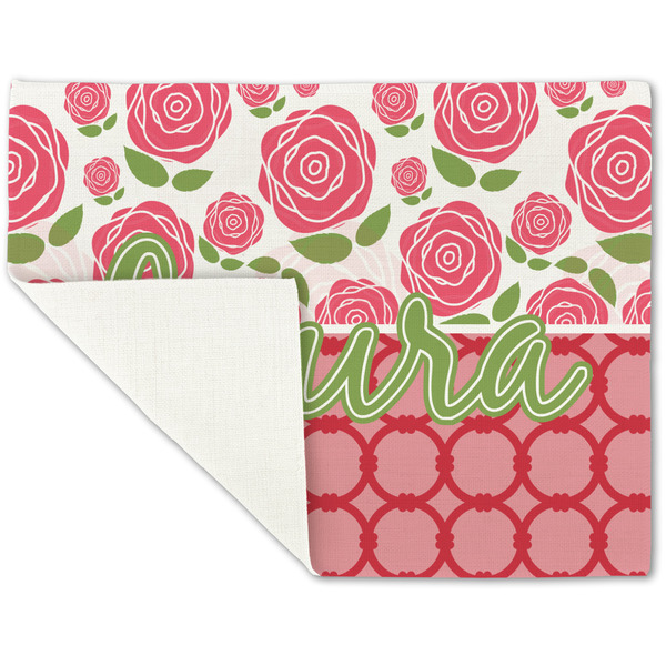 Roses Linen Placemat - Folded Corner (single side)