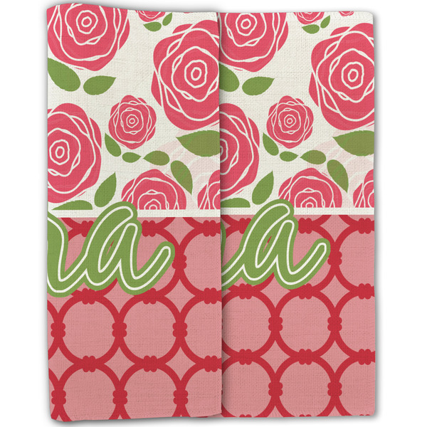 Roses Linen Placemat - Folded Half (double sided)
