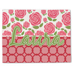 Roses Single-Sided Linen Placemat - Single w/ Name or Text