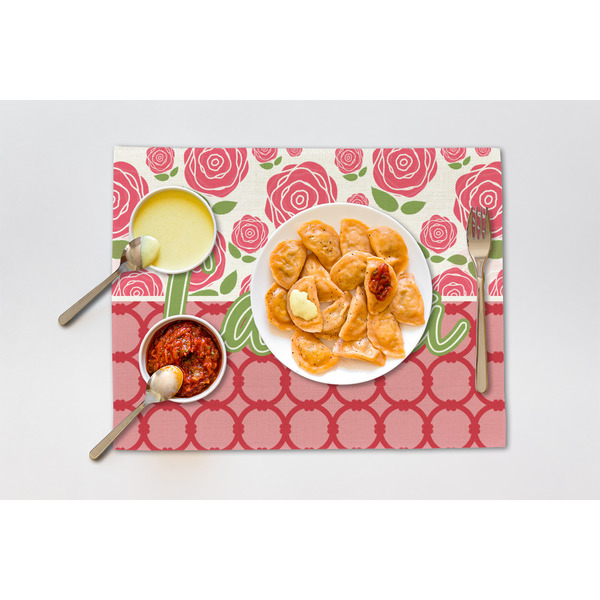 Roses Linen Placemat - Lifestyle (single)
