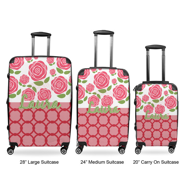 Roses Luggage Bags all sizes - With Handle