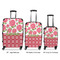 Roses Luggage Bags all sizes - With Handle
