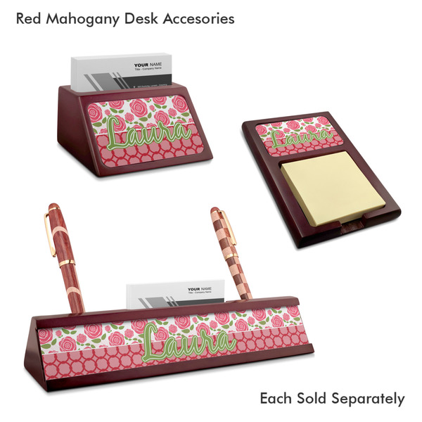 Roses Mahogany Desk Accessories