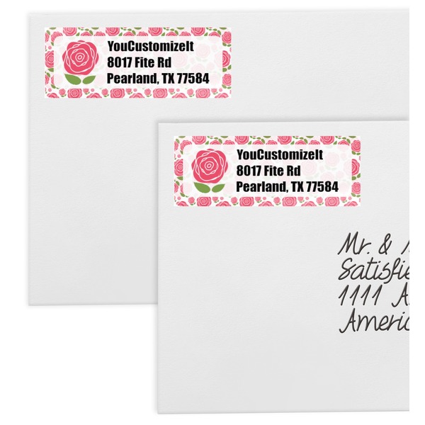 Roses Mailing Labels - Double Stack Close Up