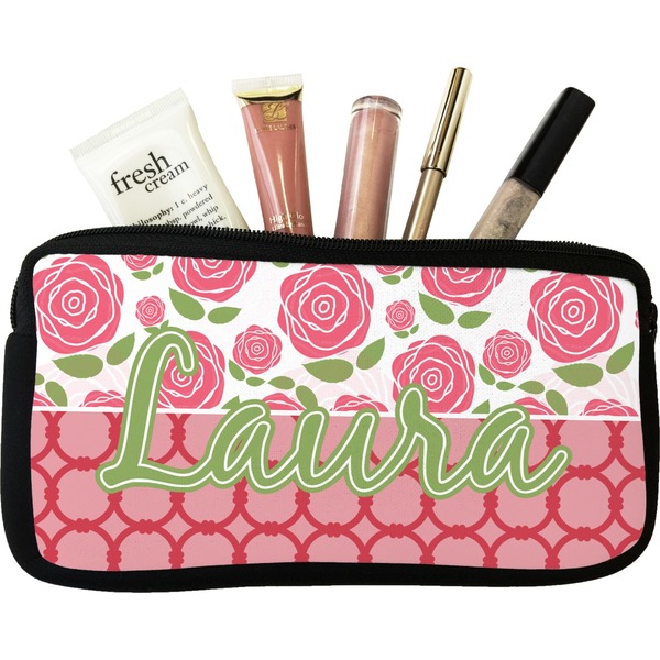 Custom Roses Makeup / Cosmetic Bag (Personalized)