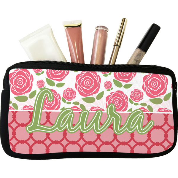 Custom Roses Makeup / Cosmetic Bag (Personalized)