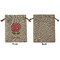Roses Medium Burlap Gift Bag - Front Approval