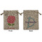 Roses Medium Burlap Gift Bag - Front & Back (Personalized)