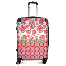 Roses Suitcase - 24" Medium - Checked (Personalized)