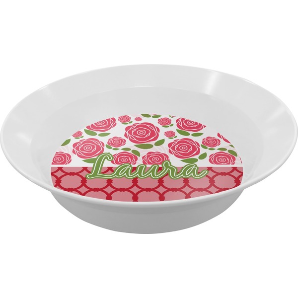 Custom Roses Melamine Bowl - 12 oz (Personalized)