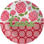 Roses Melamine Salad Plate - 8" (Personalized)