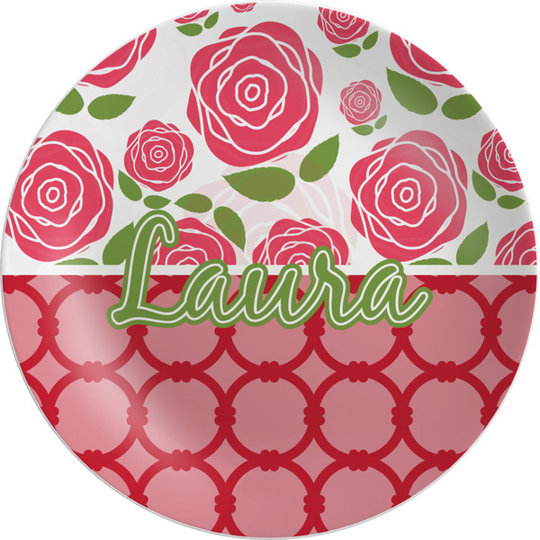 Custom Roses Melamine Plate (Personalized)