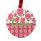 Roses Metal Ball Ornament - Double Sided w/ Name or Text