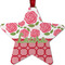 Roses Metal Star Ornament - Double Sided w/ Name or Text