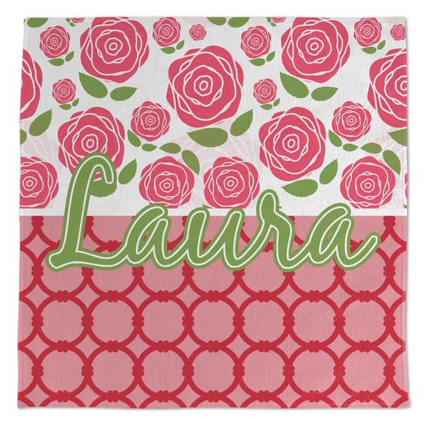 Custom Roses Microfiber Dish Towel (Personalized)