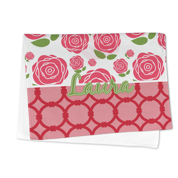 Roses Microfiber Dish Towel - FOLDED HALF