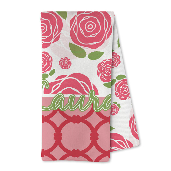 Custom Roses Kitchen Towel - Microfiber (Personalized)