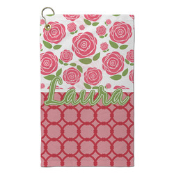 Roses Microfiber Golf Towel - Small (Personalized)