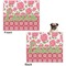 Roses Microfleece Dog Blanket - Large- Front & Back