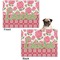 Roses Microfleece Dog Blanket - Regular - Front & Back